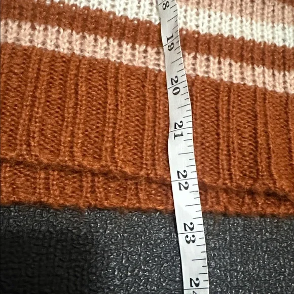 Fashion Nova Orange and Brown Striped Sweater size 1x - Picture 4 of 8